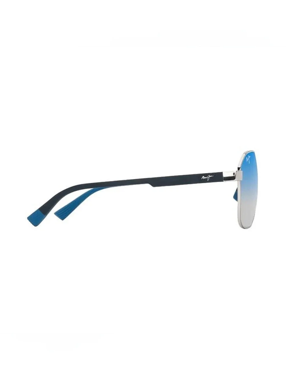 New! Maui Jim O'nipa'a DBS651-17 Silver Blue Square Aviator Polarized Sunglasses